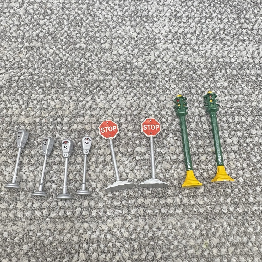The Heritage Village Collection Utilites Set of 8‎ Handpainted Metal